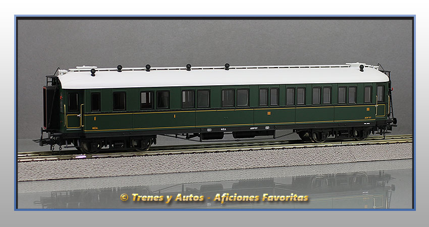 Coche pasajeros verderón Serie 301/344 ACW-37 1ª y 3ª Clase - MZA